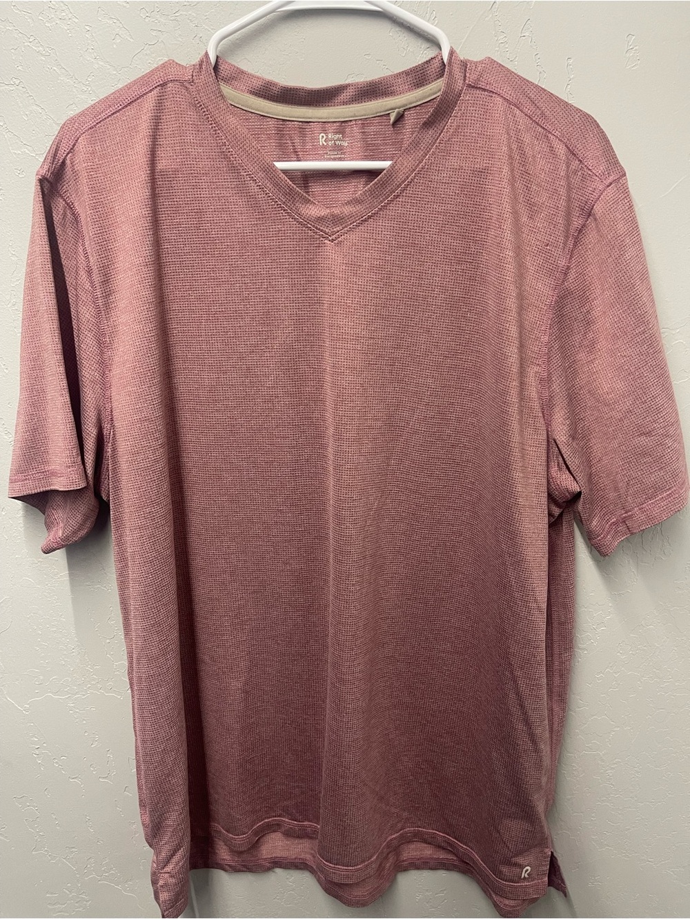 Relaxed V-Neck Short Sleeve Tee in Dusty Rose